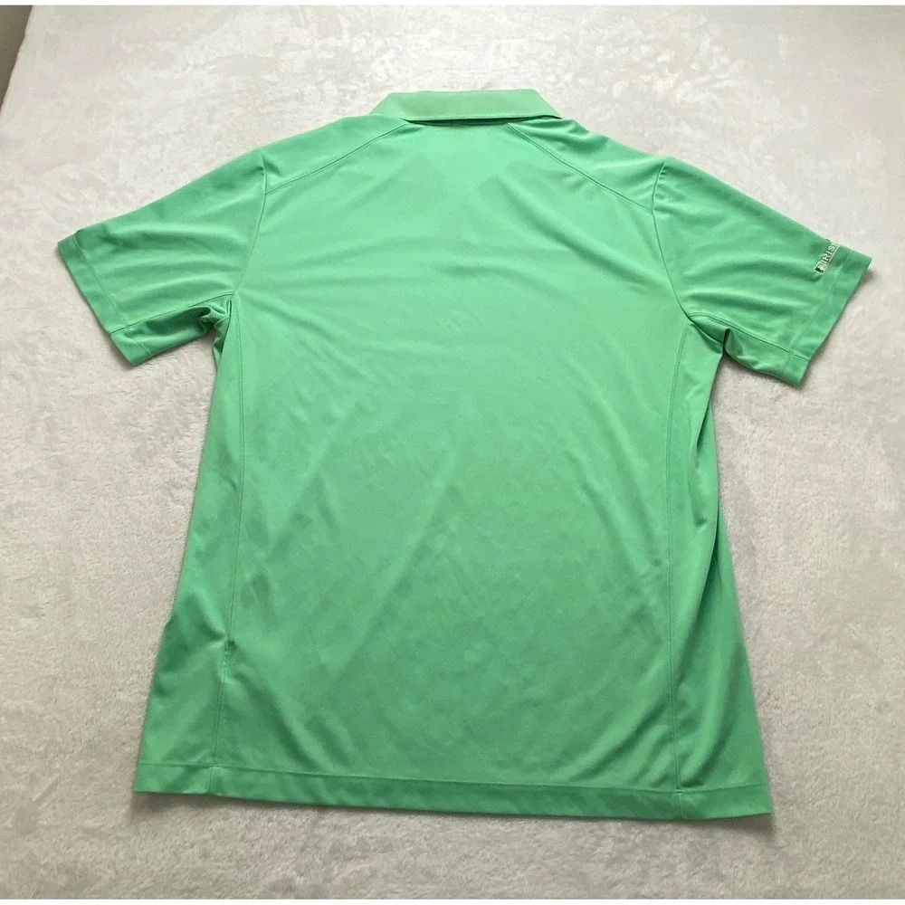 Nike Golf Dri-FIT Polo Shirt Mens XL Green Irish Open Shamrock Logo Short Sleeve